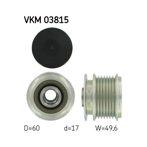 Generatorfreilauf SKF VKM 03815 f&uuml;r MERCEDES-BENZ