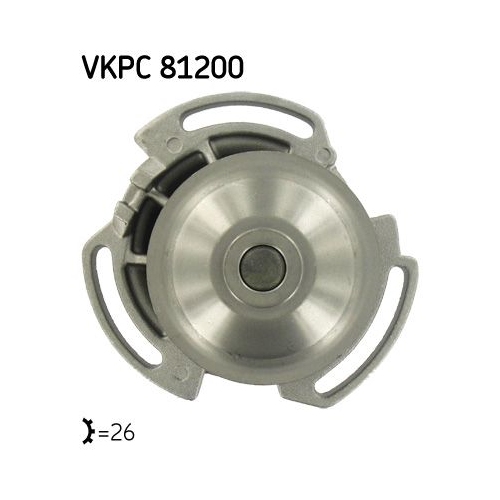 Wasserpumpe SKF VKPC 81200 f&uuml;r AUDI SEAT SKODA VW