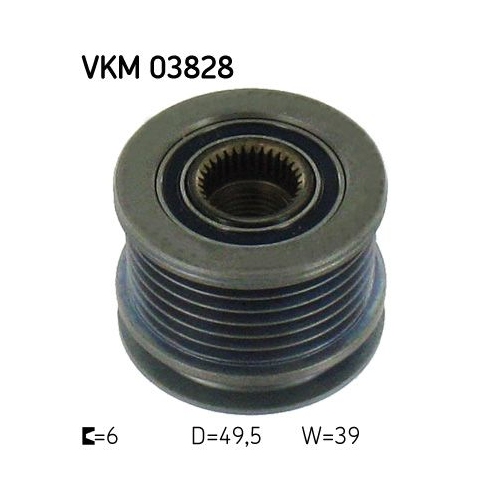 Generatorfreilauf SKF VKM 03828 f&uuml;r MERCEDES-BENZ
