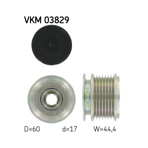 Generatorfreilauf SKF VKM 03829 f&uuml;r MERCEDES-BENZ