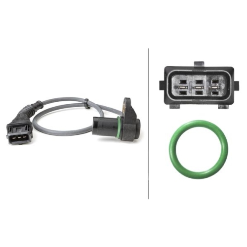 Sensor, Nockenwellenposition HELLA 6PU 009 121-641 f&uuml;r BMW, Einlassseite, links