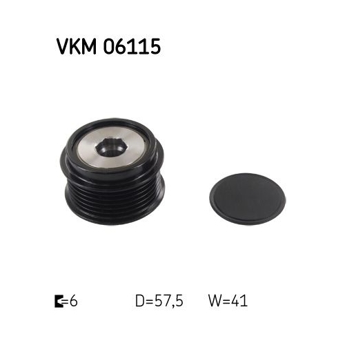 Generatorfreilauf SKF VKM 06115 f&uuml;r DAIHATSU TOYOTA