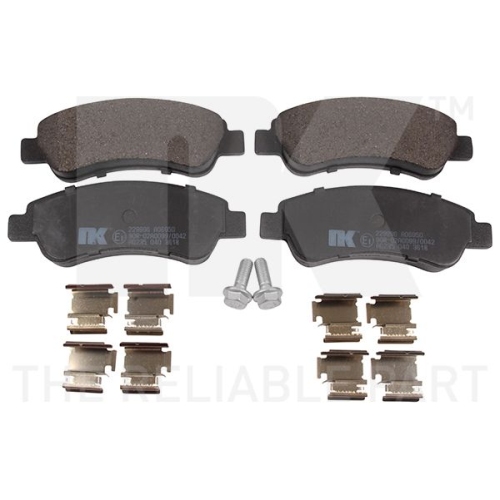Bremsbelagsatz, Scheibenbremse NK 229996 f&uuml;r CITRO&Euml;N PEUGEOT, Hinterachse