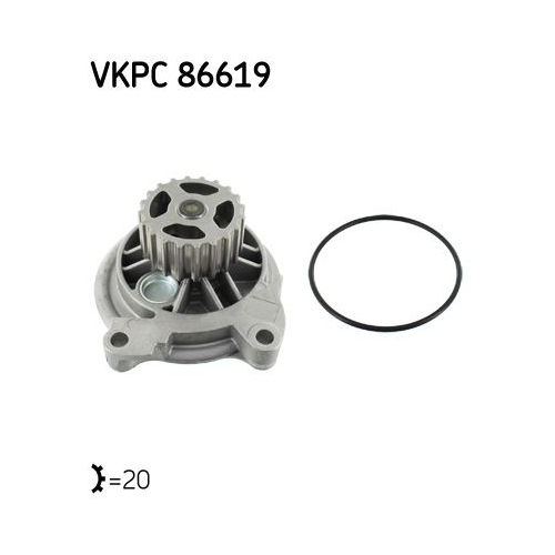 Wasserpumpe SKF VKPC 86619 f&uuml;r AUDI VW