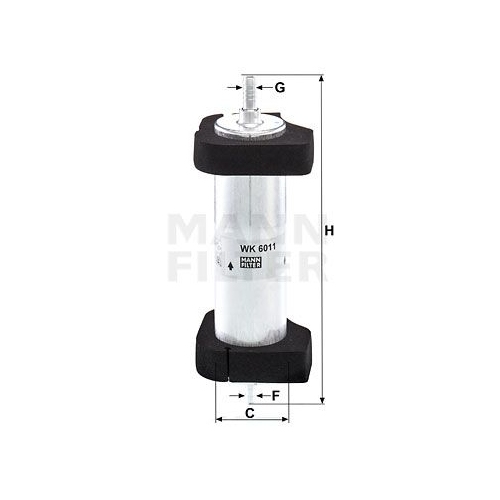 Kraftstofffilter MANN-FILTER WK 6011 f&uuml;r VAG
