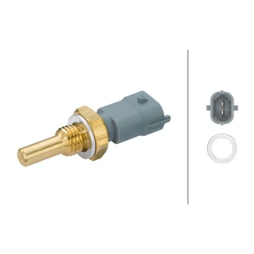 Sensor, K&uuml;hlmitteltemperatur HELLA 6PT 009 107-611 f&uuml;r ALFA ROMEO CITRO&Euml;N FIAT