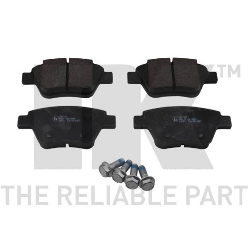 Bremsbelagsatz, Scheibenbremse NK 2247101 f&uuml;r AUDI SEAT SKODA VW, Hinterachse