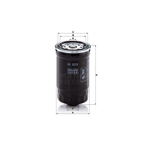 Kraftstofffilter MANN-FILTER WK 8019 f&uuml;r HYUNDAI KIA