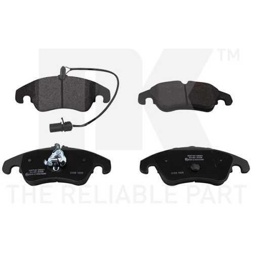Bremsbelagsatz, Scheibenbremse NK 2247107 f&uuml;r AUDI, Vorderachse