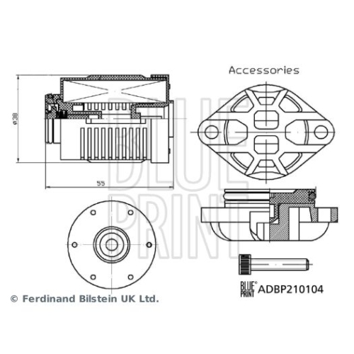 Blue Print 1x ADBP210104BP Hydraulikfilter, Haldex-Kupplung