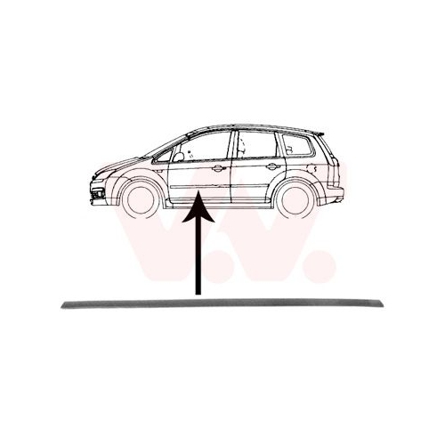 Zier-/Schutzleiste, T&uuml;r VAN WEZEL 1863423 f&uuml;r FORD, vorne links, vorne rechts