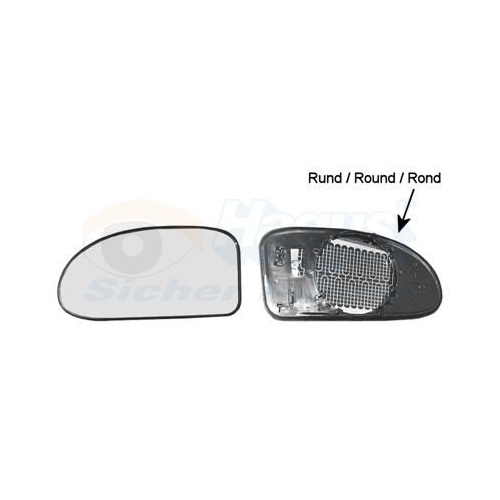 Spiegelglas, Au&szlig;enspiegel VAN WEZEL 1858862 * HAGUS * f&uuml;r FORD, rechts