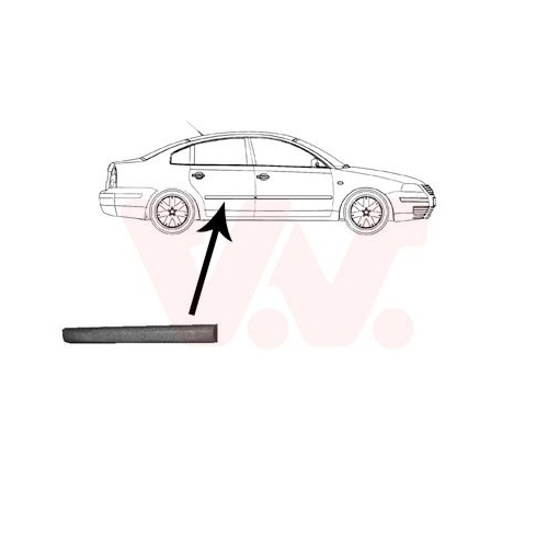 Zier-/Schutzleiste, T&uuml;r VAN WEZEL 5836426 f&uuml;r VW, hinten rechts