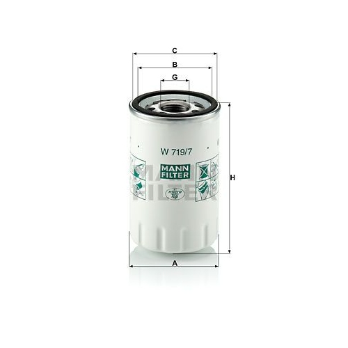 &Ouml;lfilter MANN-FILTER W 719/7 f&uuml;r JAGUAR