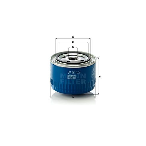 Hydraulikfilter, Automatikgetriebe MANN-FILTER W 914/2 f&uuml;r CITRO&Euml;N DAF FIAT FORD