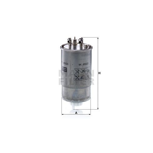 Kraftstofffilter MANN-FILTER WK 853/23 f&uuml;r OPEL GENERAL MOTORS