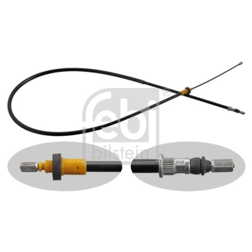 Febi Bilstein 1x 29362 Seilzug, Feststellbremse f&uuml;r Peugeot, hinten links