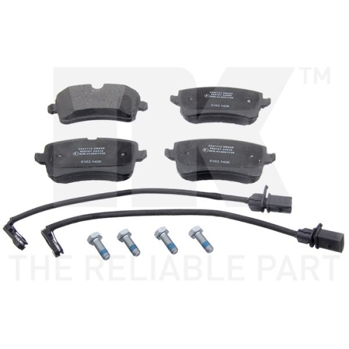Bremsbelagsatz, Scheibenbremse NK 2247112 f&uuml;r AUDI PORSCHE, Hinterachse