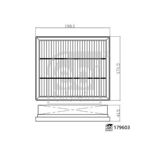 Luftfilter FEBI BILSTEIN 179603 f&uuml;r FORD FORD MOTOR COMPANY