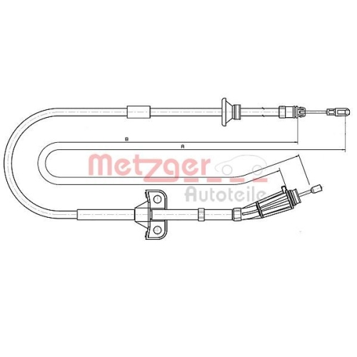 Seilzug, Feststellbremse METZGER 10.8189 COFLE f&uuml;r VOLVO, hinten links