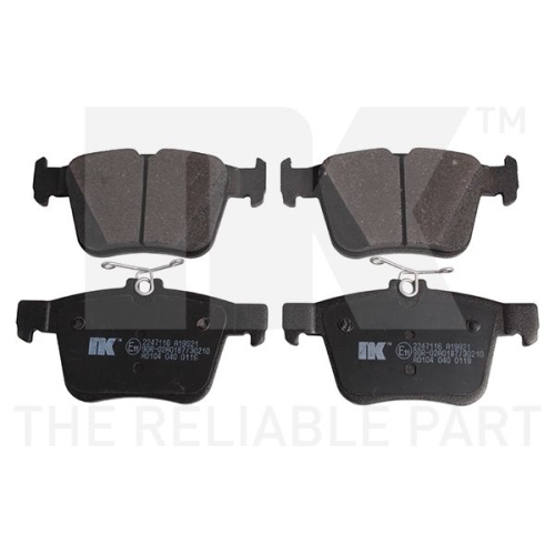 Bremsbelagsatz, Scheibenbremse NK 2247116 f&uuml;r AUDI SEAT SKODA VW CUPRA