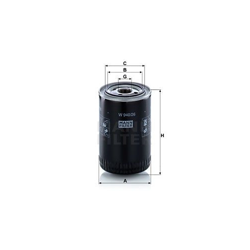 &Ouml;lfilter MANN-FILTER W 940/26 f&uuml;r SANTANA
