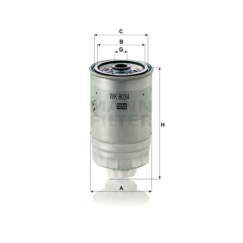 Kraftstofffilter MANN-FILTER WK 8034 f&uuml;r CHRYSLER FIAT