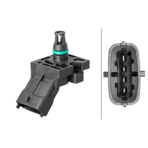 Sensor, Ladedruck HELLA 6PP 013 112-041 f&uuml;r FORD JAGUAR VOLVO LAND ROVER, unten