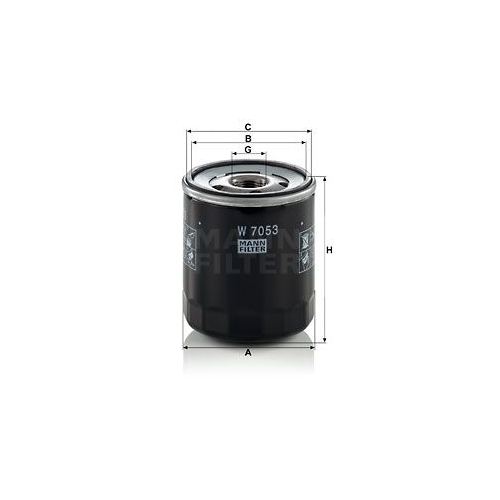 &Ouml;lfilter MANN-FILTER W 7053 f&uuml;r CITRO&Euml;N DAF DAIHATSU FIAT FORD NISSAN PEUGEOT