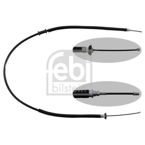 Febi Bilstein 1x 49619 Seilzug, Feststellbremse f&uuml;r Fiat, hinten links