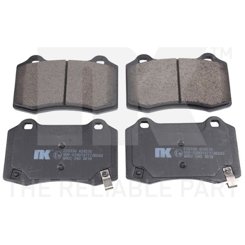 Bremsbelagsatz, Scheibenbremse NK 229339 f&uuml;r JEEP, Hinterachse