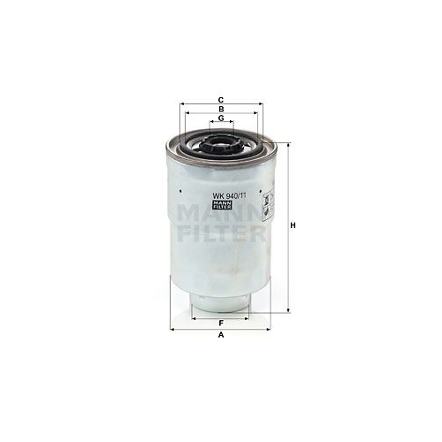 Kraftstofffilter MANN-FILTER WK 940/11 x f&uuml;r DAIHATSU FORD ISUZU MAZDA OPEL KIA