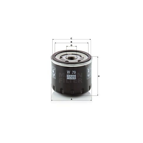 &Ouml;lfilter MANN-FILTER W 79 f&uuml;r MERCEDES-BENZ NISSAN OPEL RENAULT SUZUKI