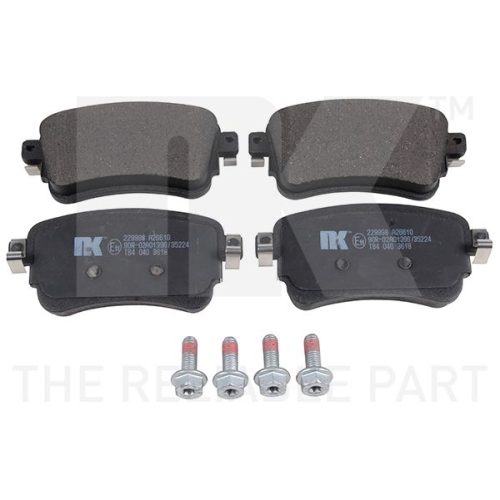Bremsbelagsatz, Scheibenbremse NK 229998 f&uuml;r CITRO&Euml;N PEUGEOT TOYOTA, Hinterachse