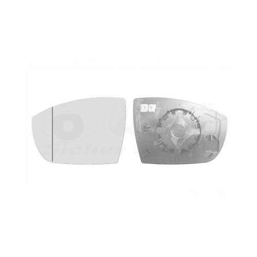 Spiegelglas, Au&szlig;enspiegel VAN WEZEL 1869837 * HAGUS * f&uuml;r FORD, links