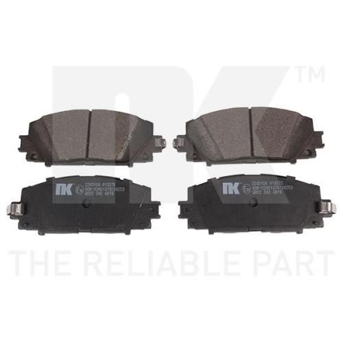 Bremsbelagsatz, Scheibenbremse NK 2245104 f&uuml;r TOYOTA LEXUS, Vorderachse