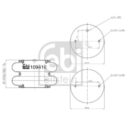 Febi Bilstein 109416 Luftfederbalg, 1 St&uuml;ck