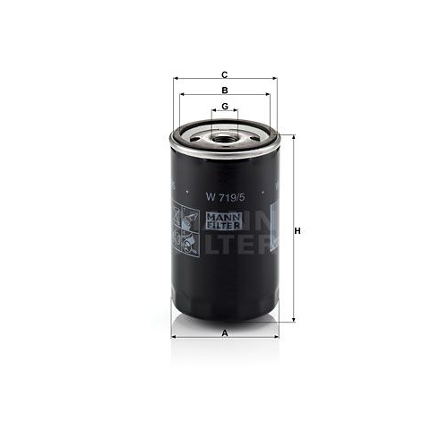 &Ouml;lfilter MANN-FILTER W 719/5 f&uuml;r CITRO&Euml;N FORD MAZDA NISSAN PEUGEOT PORSCHE VAG