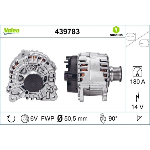 Generator VALEO 439783 VALEO ORIGINS NEW f&uuml;r AUDI MERCEDES-BENZ SEAT SKODA VW