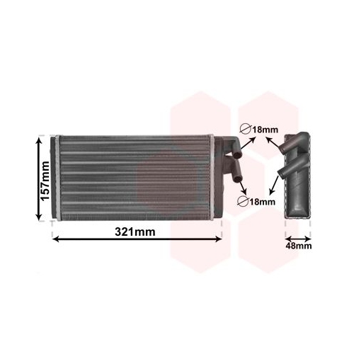 W&auml;rmetauscher, Innenraumheizung VAN WEZEL 03006052 f&uuml;r AUDI