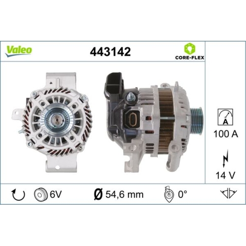 Generator VALEO 443142 VALEO CORE-FLEX f&uuml;r MAZDA MITSUBISHI MAZDA (FAW)