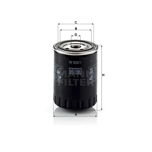 &Ouml;lfilter MANN-FILTER W 830/1 f&uuml;r FORD VAG