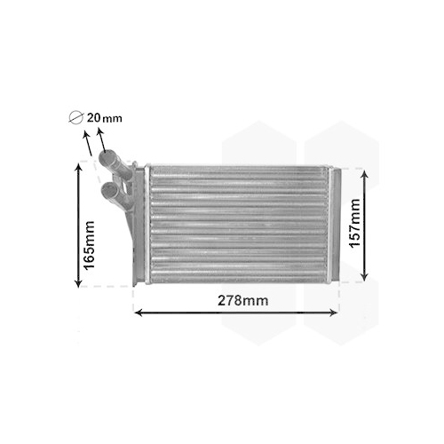 W&auml;rmetauscher, Innenraumheizung VAN WEZEL 03006097 f&uuml;r AUDI