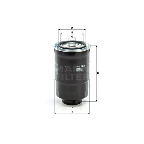 Kraftstofffilter MANN-FILTER WK 940/6 x f&uuml;r FORD NISSAN