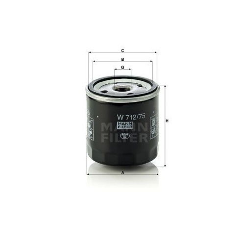 &Ouml;lfilter MANN-FILTER W 712/75 f&uuml;r CITRO&Euml;N FORD OPEL PEUGEOT RENAULT SAAB DAEWOO