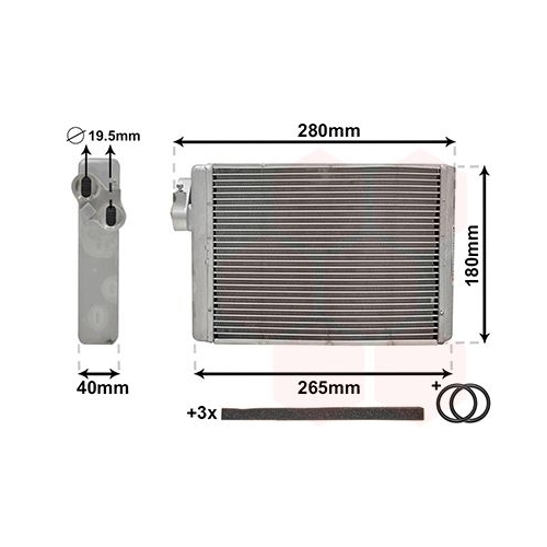 W&auml;rmetauscher, Innenraumheizung VAN WEZEL 03006408 *** IR PLUS *** f&uuml;r AUDI
