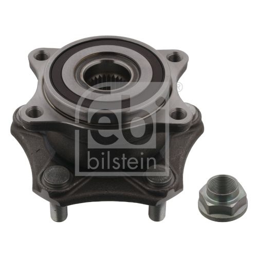 Febi Bilstein 33915 Radlagersatz mit Radnabe, ABS-Impulsring und Achsmutter , 1 St&uuml;ck