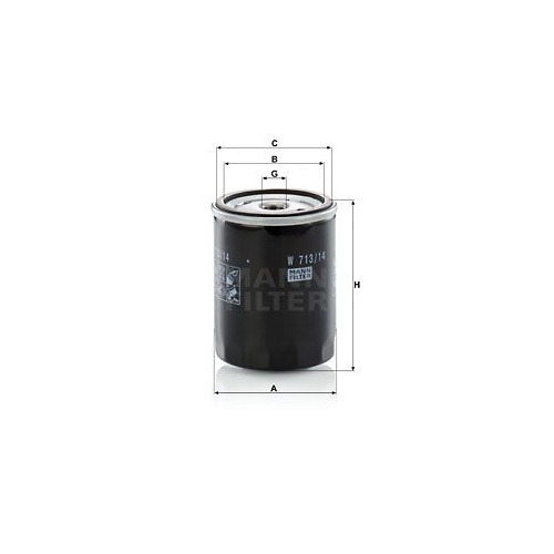 &Ouml;lfilter MANN-FILTER W 713/14 f&uuml;r FORD TRIUMPH GENERAL MOTORS