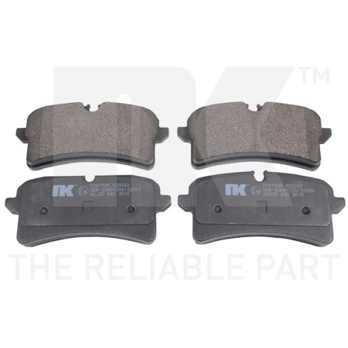 Bremsbelagsatz, Scheibenbremse NK 2247135 f&uuml;r AUDI PORSCHE BENTLEY, Hinterachse