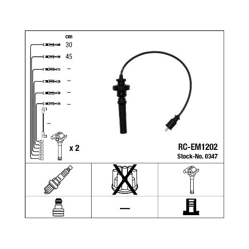 Z&uuml;ndleitungssatz NGK 0347 f&uuml;r MITSUBISHI